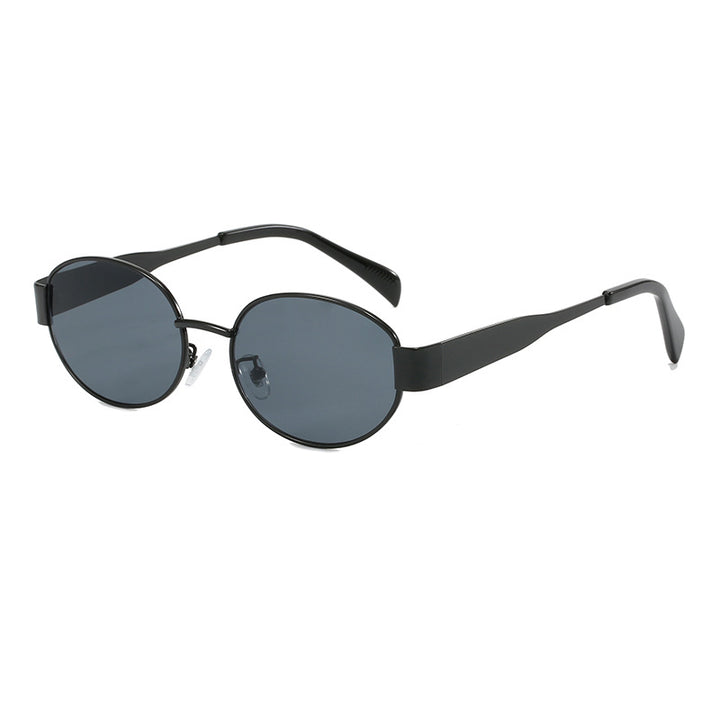 Oval sunglasses with elegant metal frame Stornfield