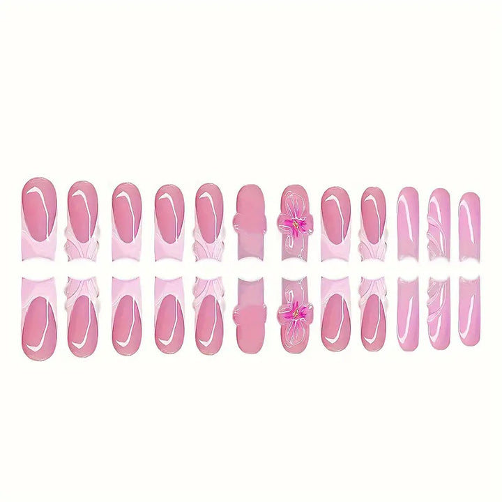 Floral Decorative Press-On Nail Set Stornfield