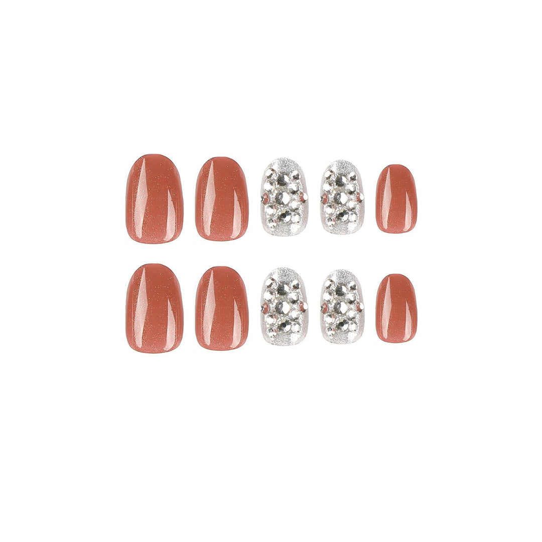 Artistic acrylic nails with glitter accents Stornfield
