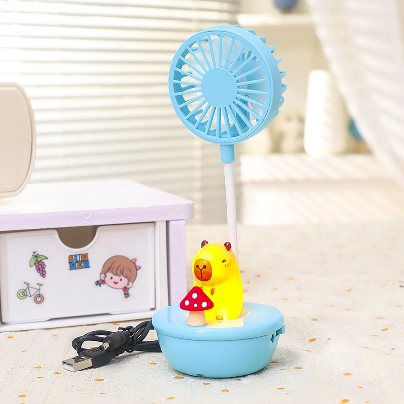 Women Portable Hand Fan with LED Panda Design Stornfield