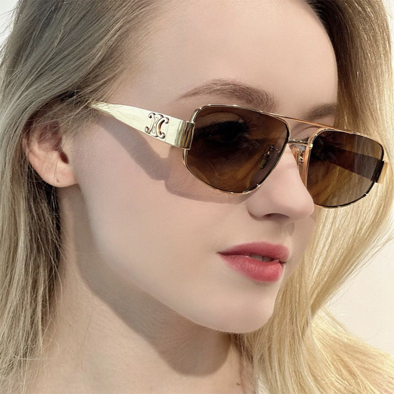 Ladies sporty sunglasses with polarized lenses and elegant metal frame Stornfield