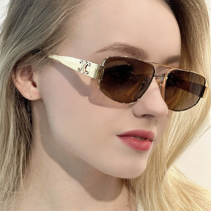 Ladies sporty sunglasses with polarized lenses and elegant metal frame Stornfield