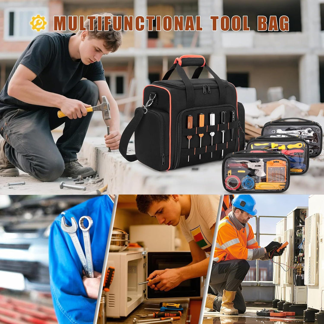 Multifunctional Tool Bag with Transparent Compartments Stornfield