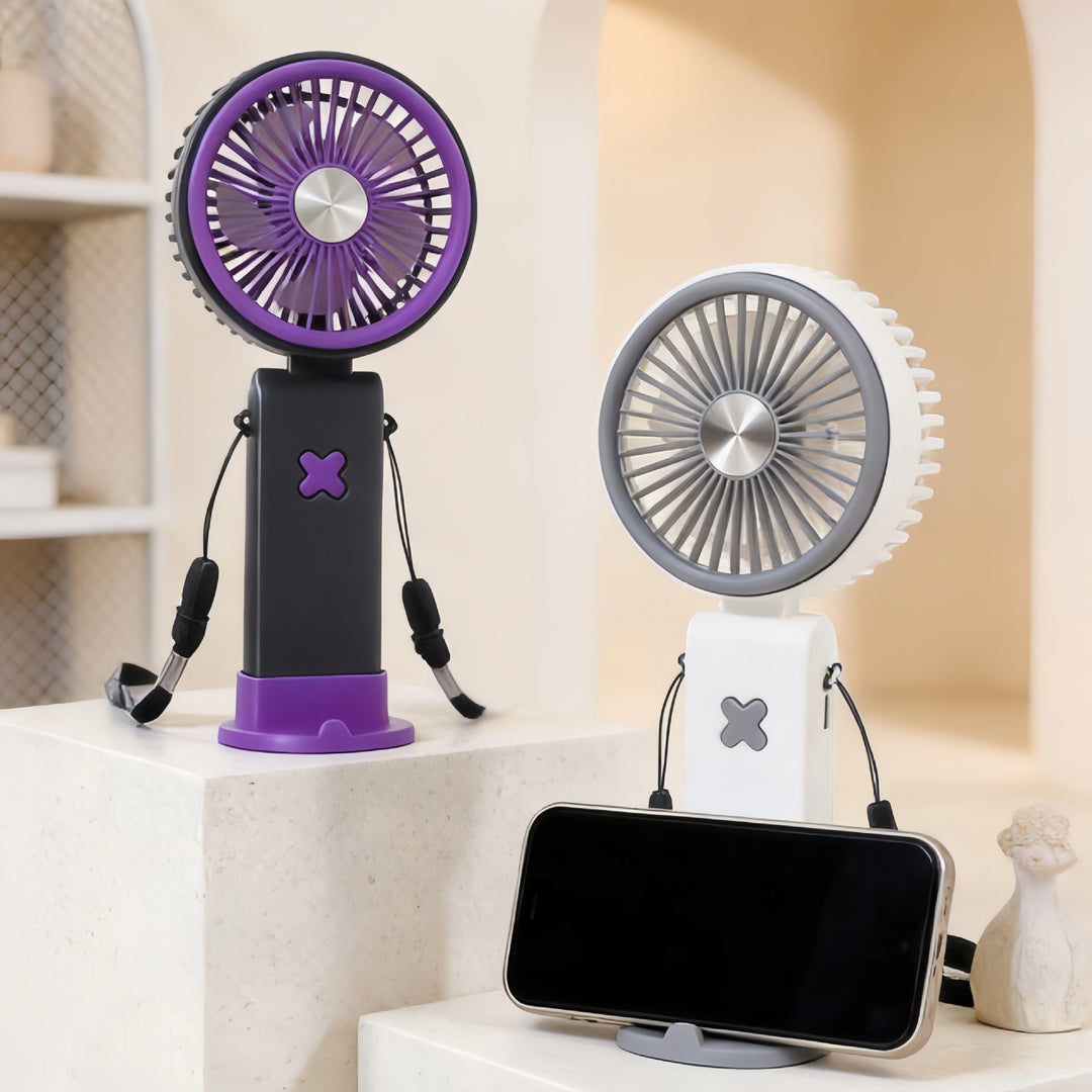 Ladies Portable Hand Fan with USB Connection and Flexible Carrying System Stornfield