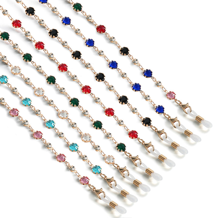 Crystal-Embellished Eyewear Chain Stornfield