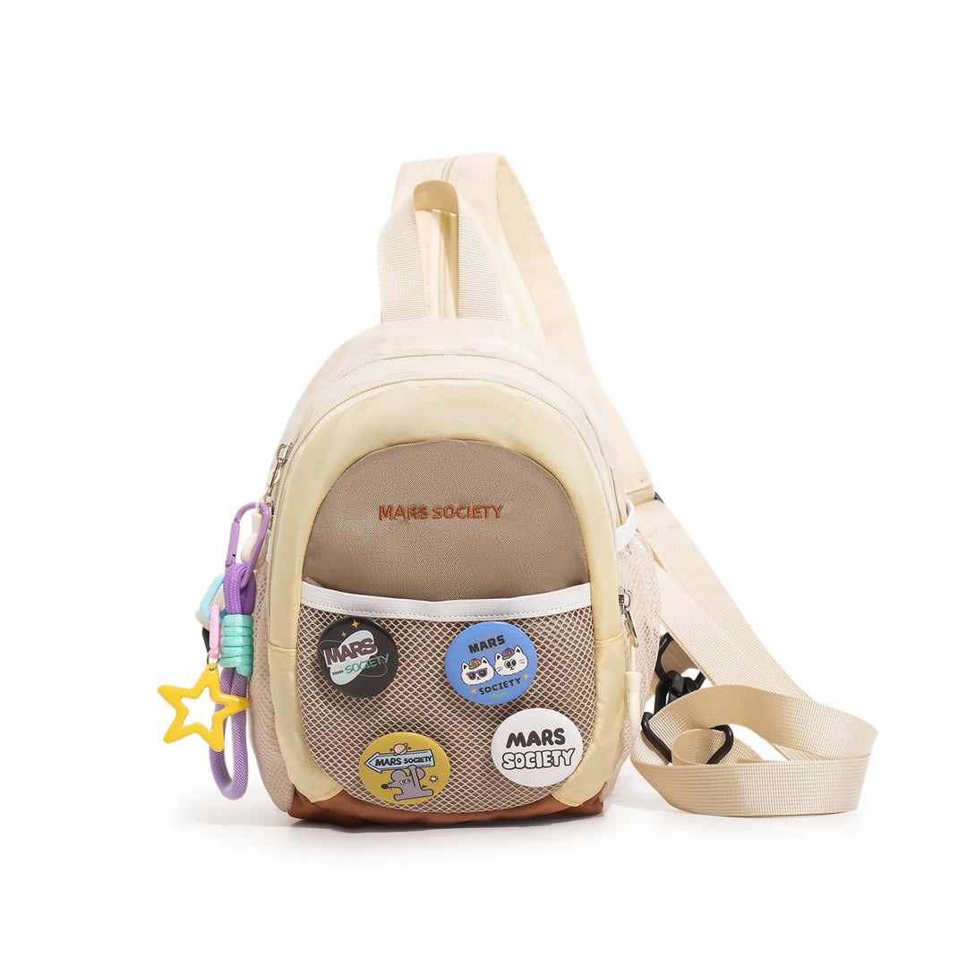 Trendy Lightweight Backpack with Fun Patches Stornfield