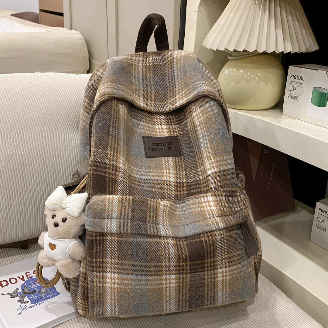 Cozy Plaid Backpack Stornfield
