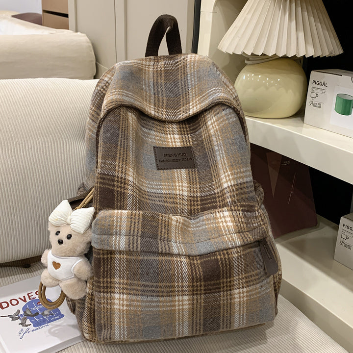 Cozy Plaid Backpack Stornfield