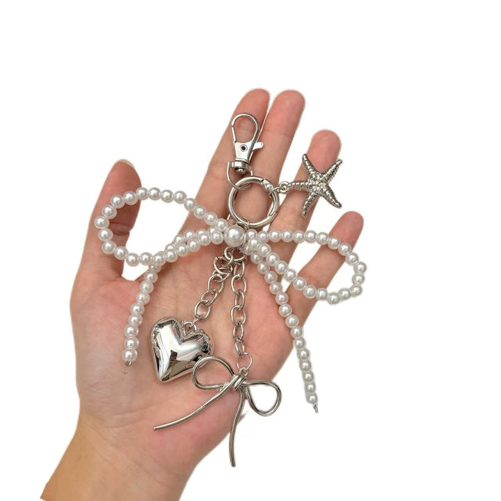 Pearl and Bow Charm Keychain Stornfield