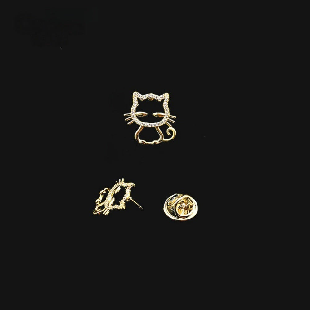 Glittering Cat Brooch Stornfield