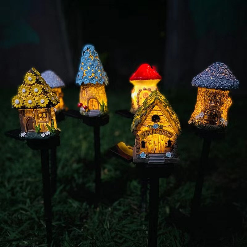 Whimsical Solar-Powered LED Fairy House Garden Stake Stornfield