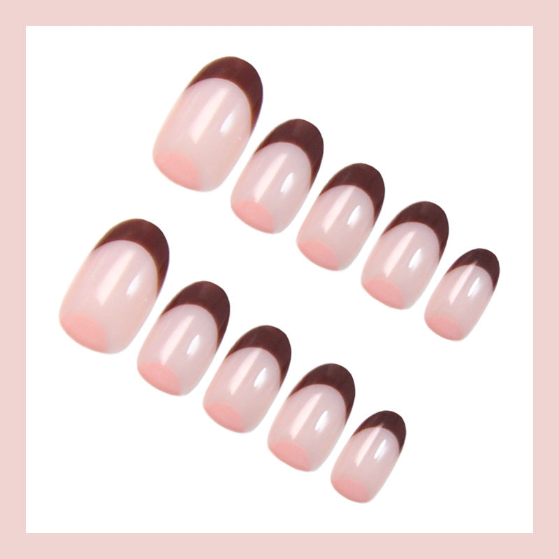 Acrylic nail set with elegant French tips and high-quality details Stornfield