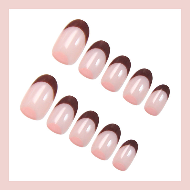Acrylic nail set with elegant French tips and high-quality details Stornfield