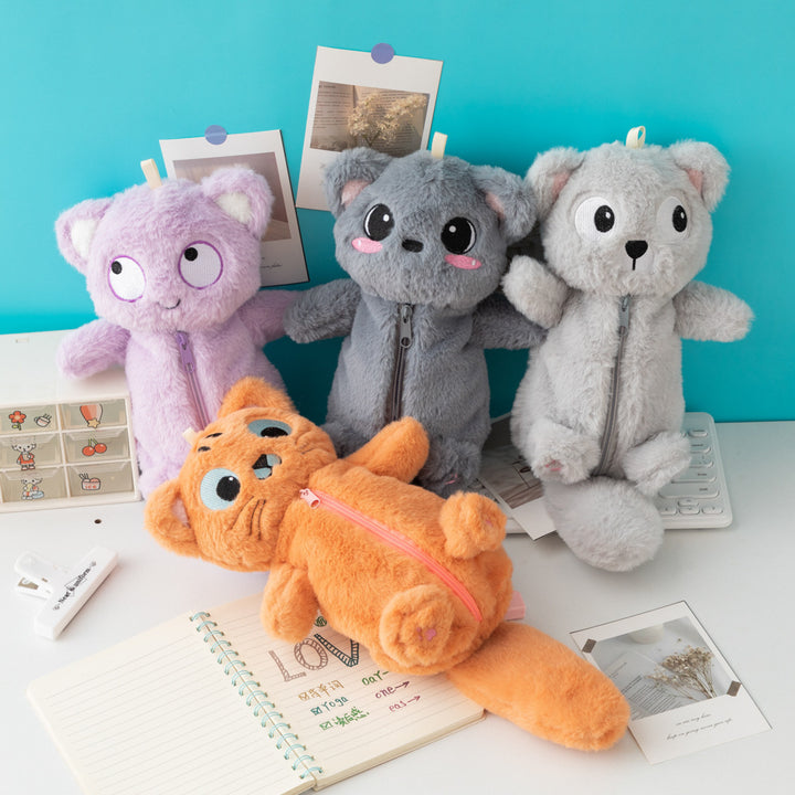Cute Plush Cat-Themed Pencil Case Stornfield