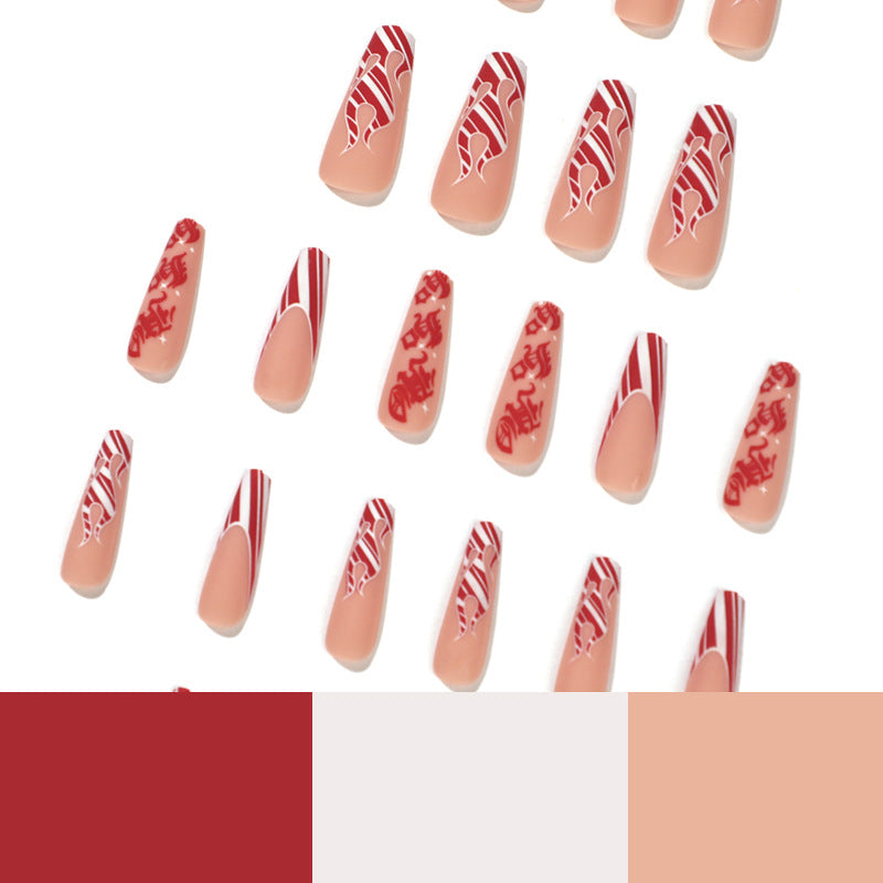 Artistic nail extensions in festive design Stornfield