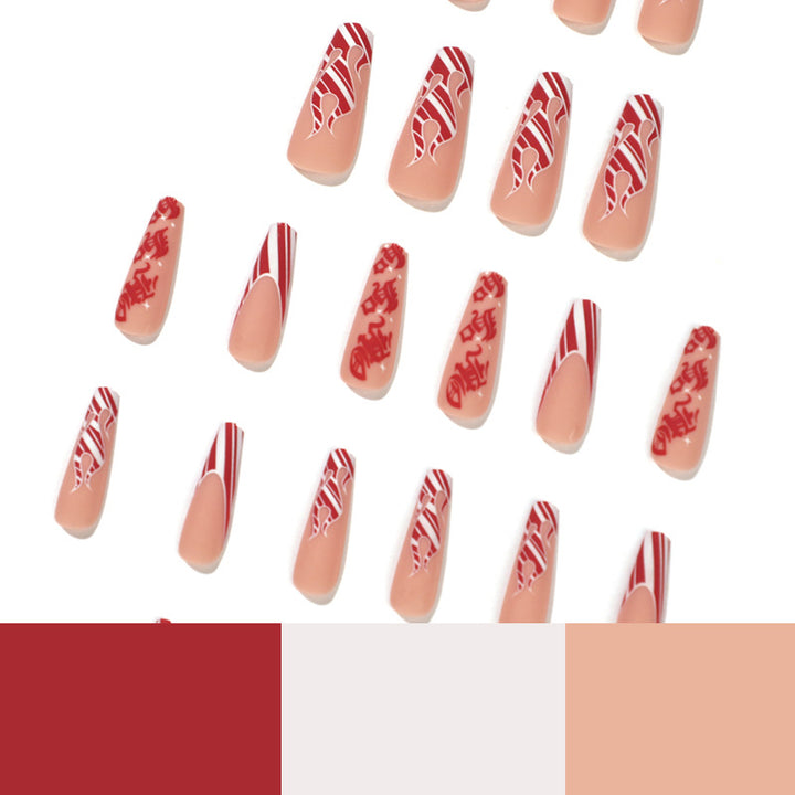 Artistic nail extensions in festive design Stornfield