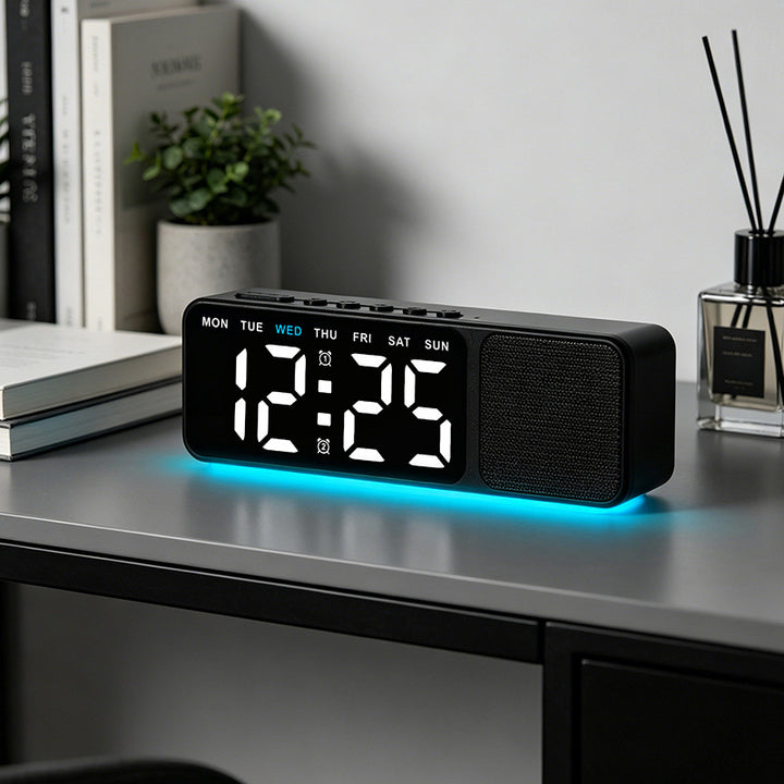 Digital LED alarm clock with multicolor lighting Stornfield