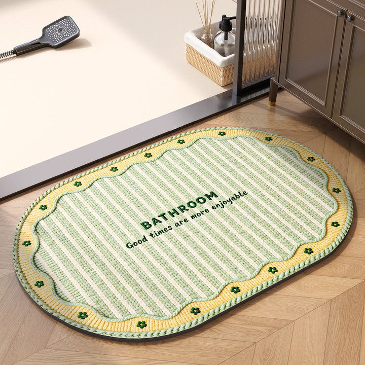 Decorative Heart-Themed Bath Mat