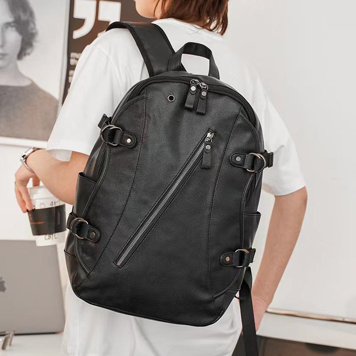 Modern Leather Charging Laptop Backpack