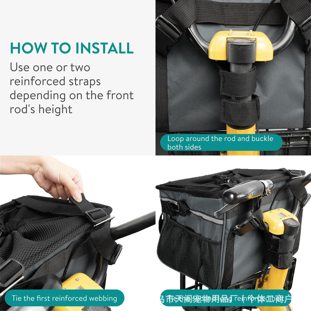 foldable breathable pet carrier with removable padded shoulder strap and mesh top Stornfield