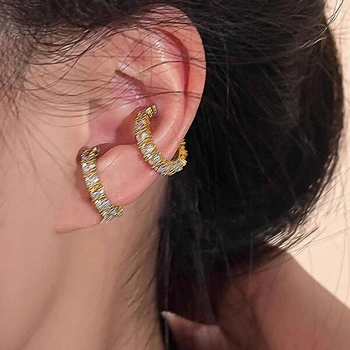 Sparkling hoops with zirconia stones Stornfield