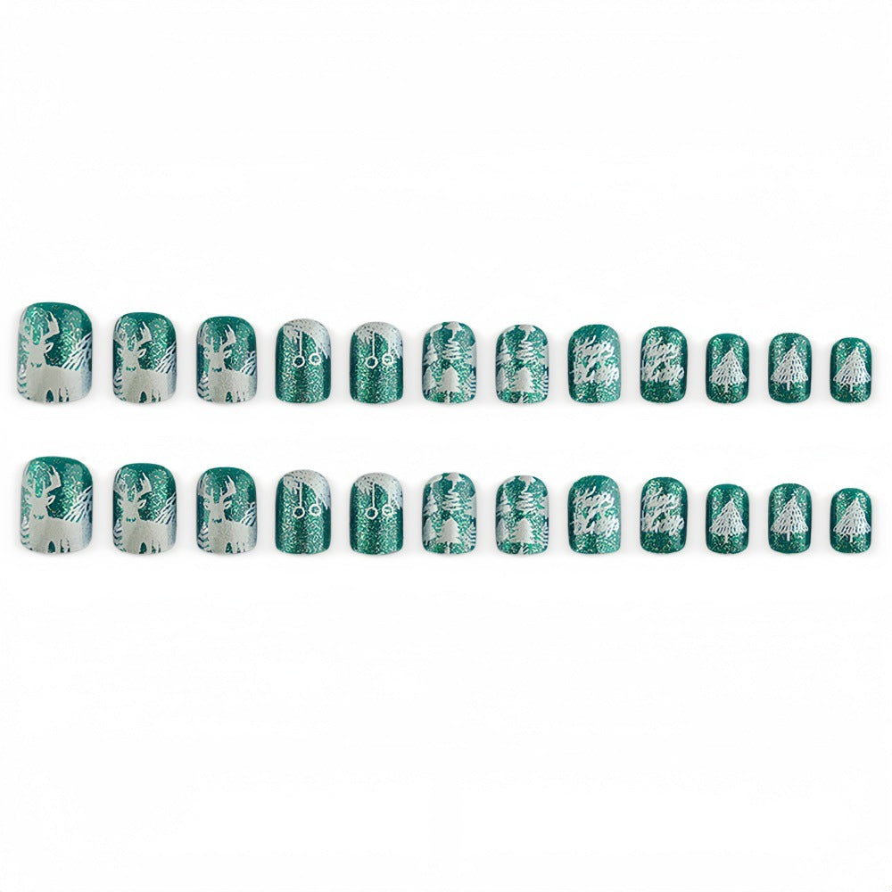 Artificial nails with festive winter motifs Stornfield