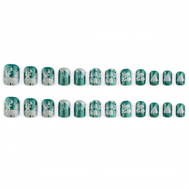 Artificial nails with festive winter motifs Stornfield