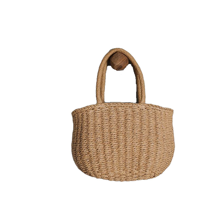 Handwoven basket bag with curved handles Stornfield