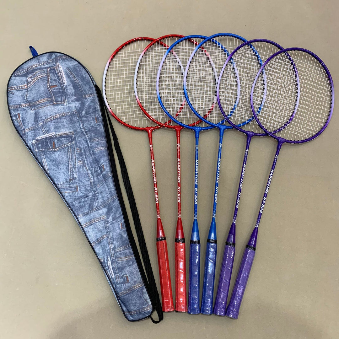 Badminton Racket Set with Multicolored Rackets and Protective Cover Stornfield