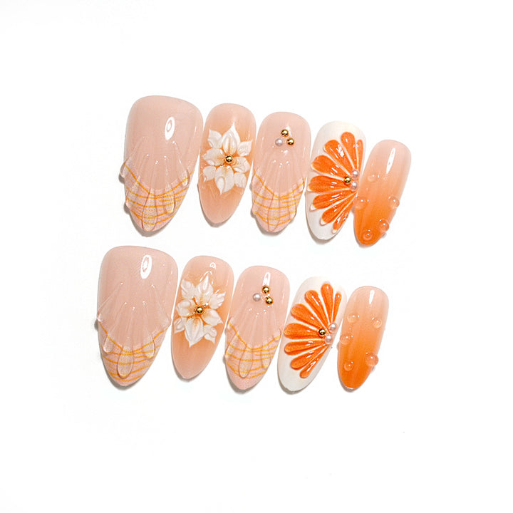 Elegant Decorative Press-On Nail Set