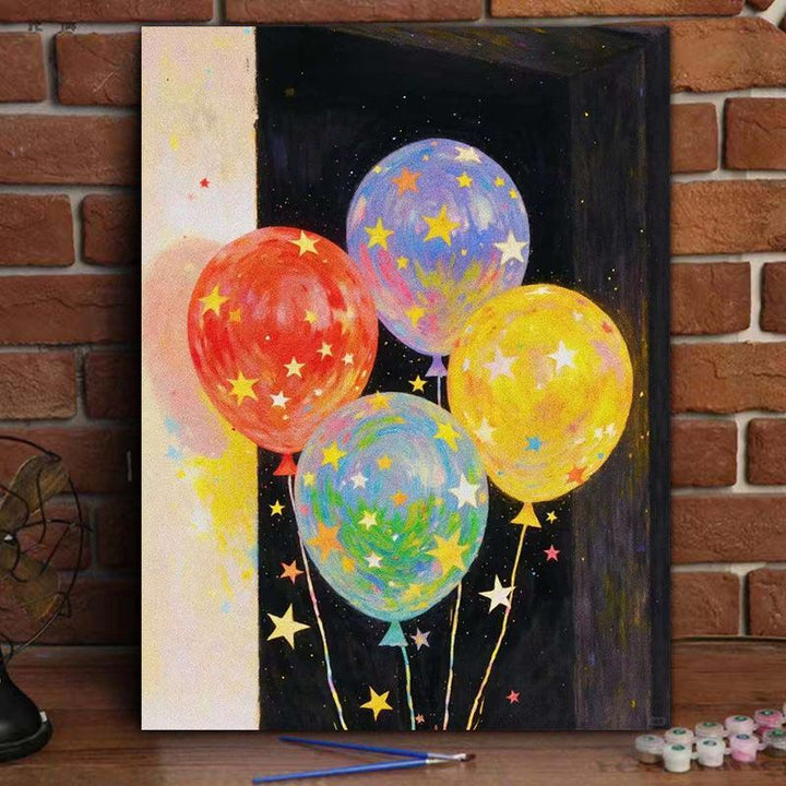 Colorful Balloon-Themed Canvas Art Print Stornfield