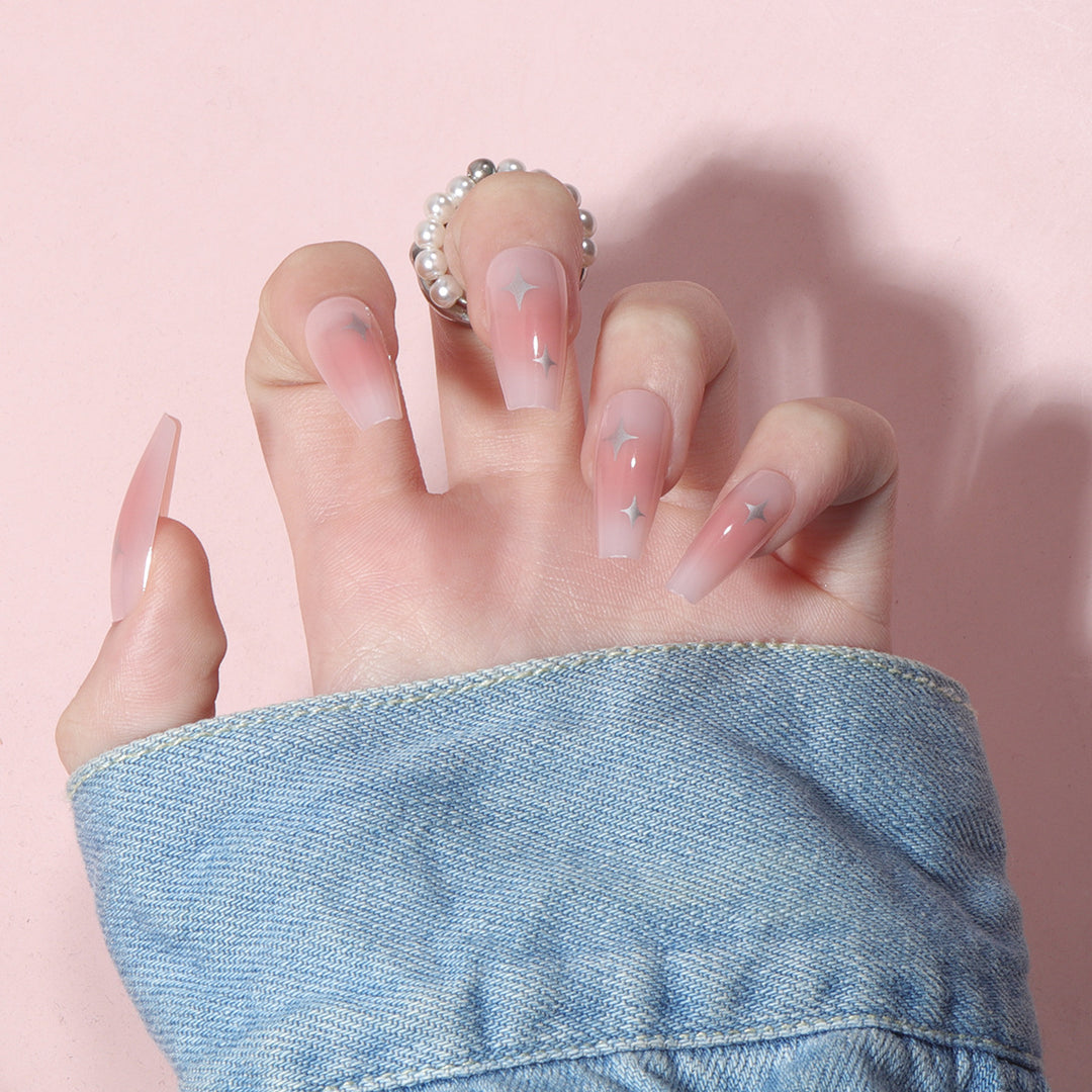 Long Starry Stiletto Press-On Nails Stornfield