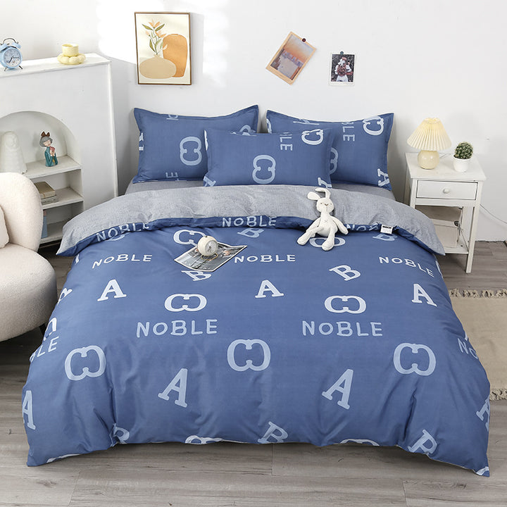 Modern Grid Pattern Comforter Set