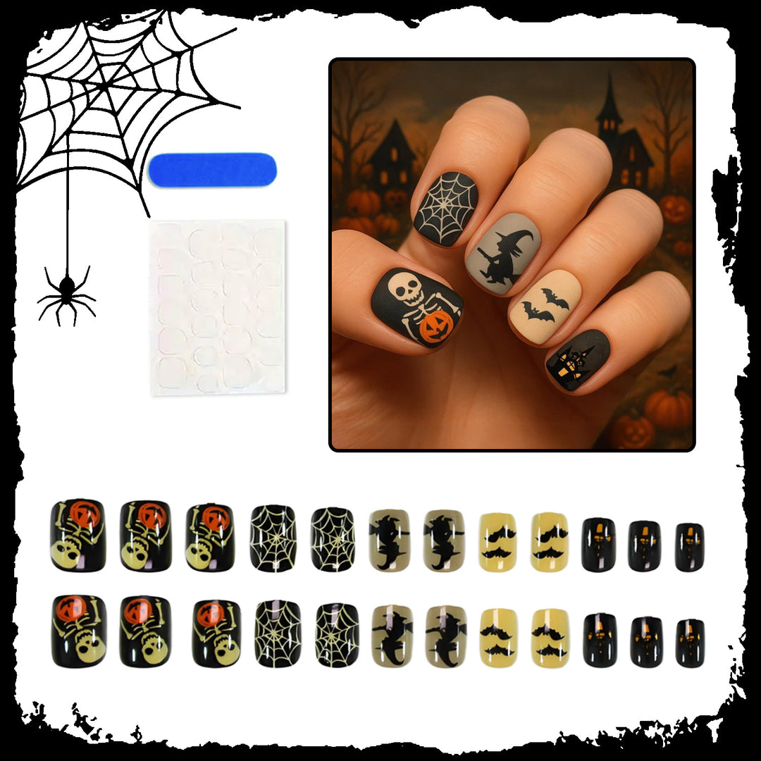 Halloween Nail Art Set with Creative Scary Designs Stornfield
