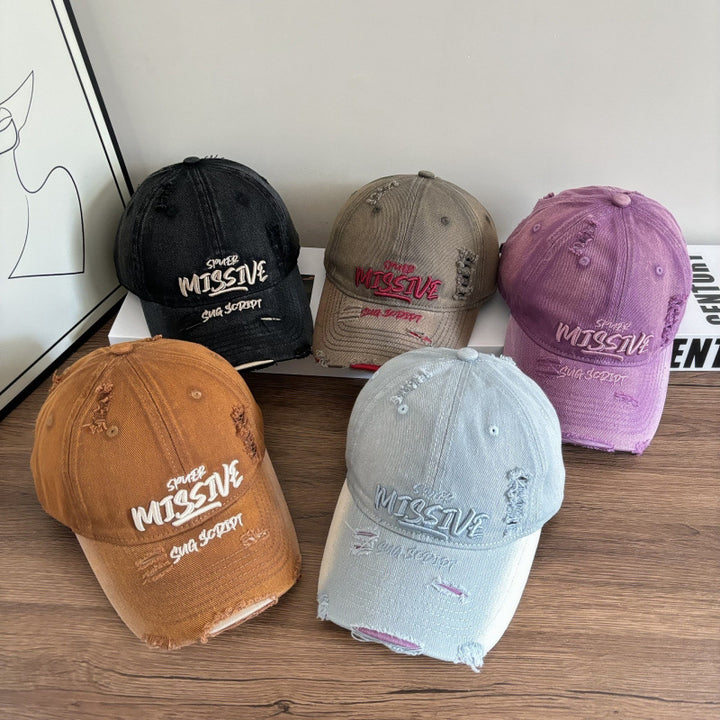 Women's Distressed Denim Adjustable Baseball Cap Stornfield