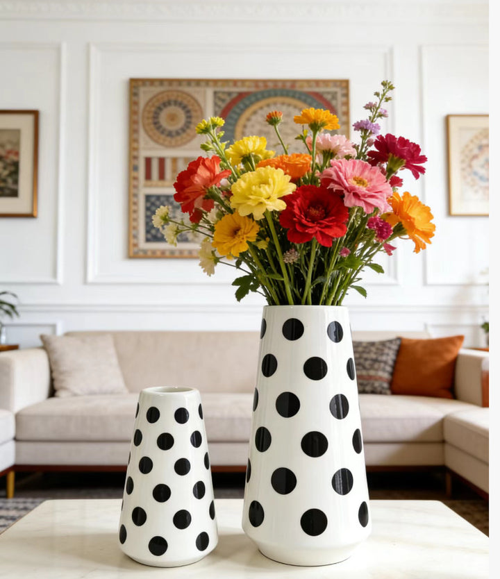 Chic Checkerboard Pattern Ceramic Vase Stornfeild