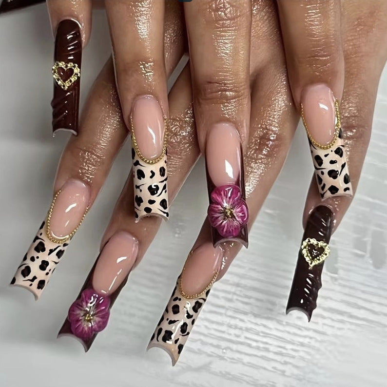 Decorative Long Press-On Nail Extensions Stornfield
