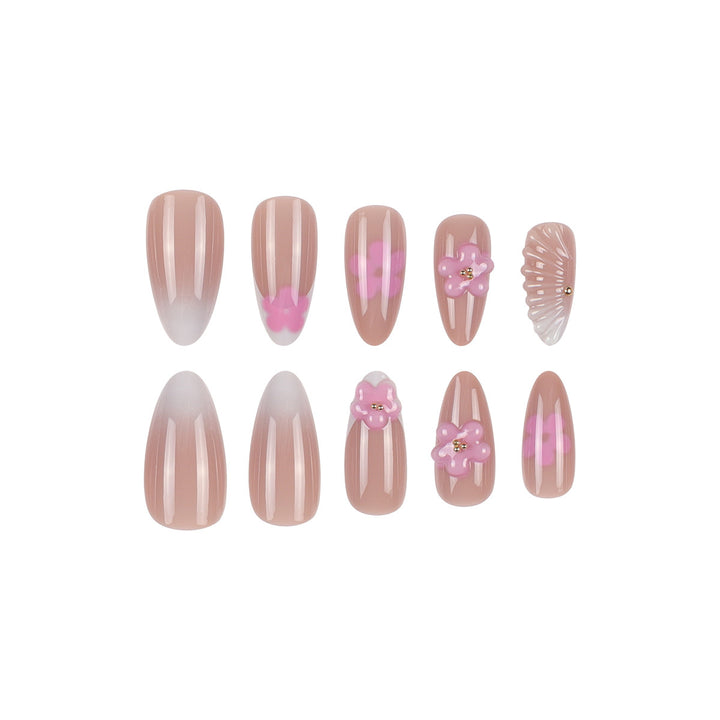 Floral-Designed Press-On Nails Stornfield