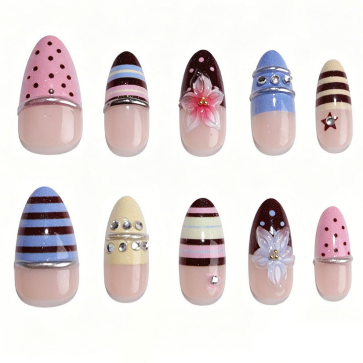 Artistic 3D Sculpted Nail Set
