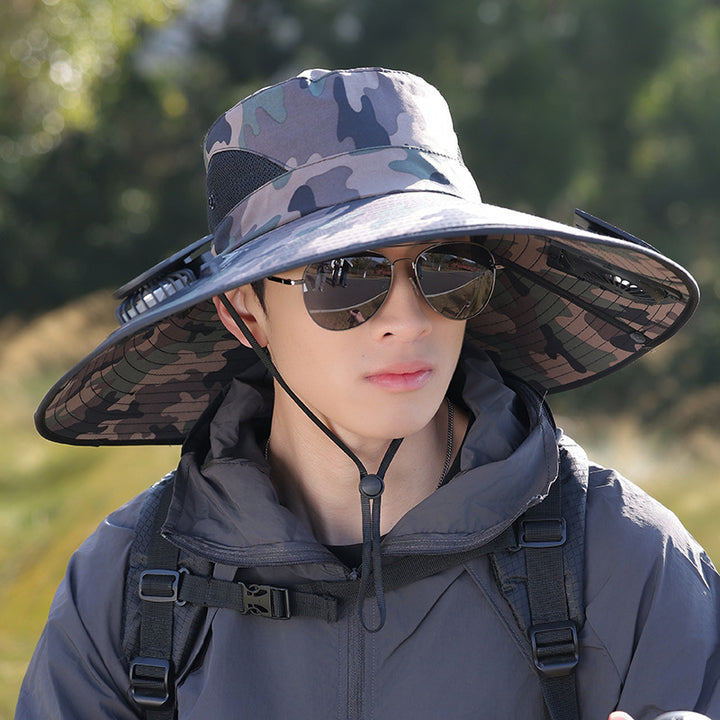 wide-brimmed outdoor sun hat with UV protection, breathable mesh, and adjustable chin strap Stornfield