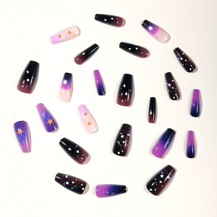 Galaxy-Inspired 3D Nail Art Extensions Stornfield