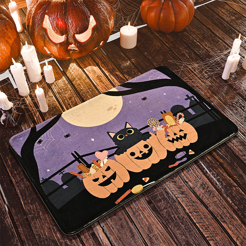 Halloween-Themed Artistic Floor Mat