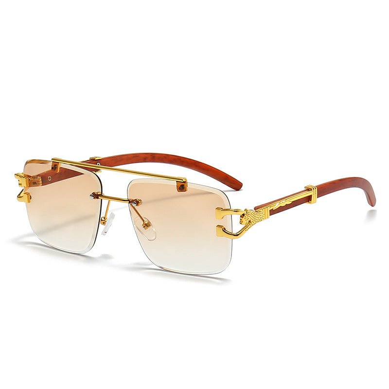 Women's fashionable glasses with stylish wooden frame Stornfield