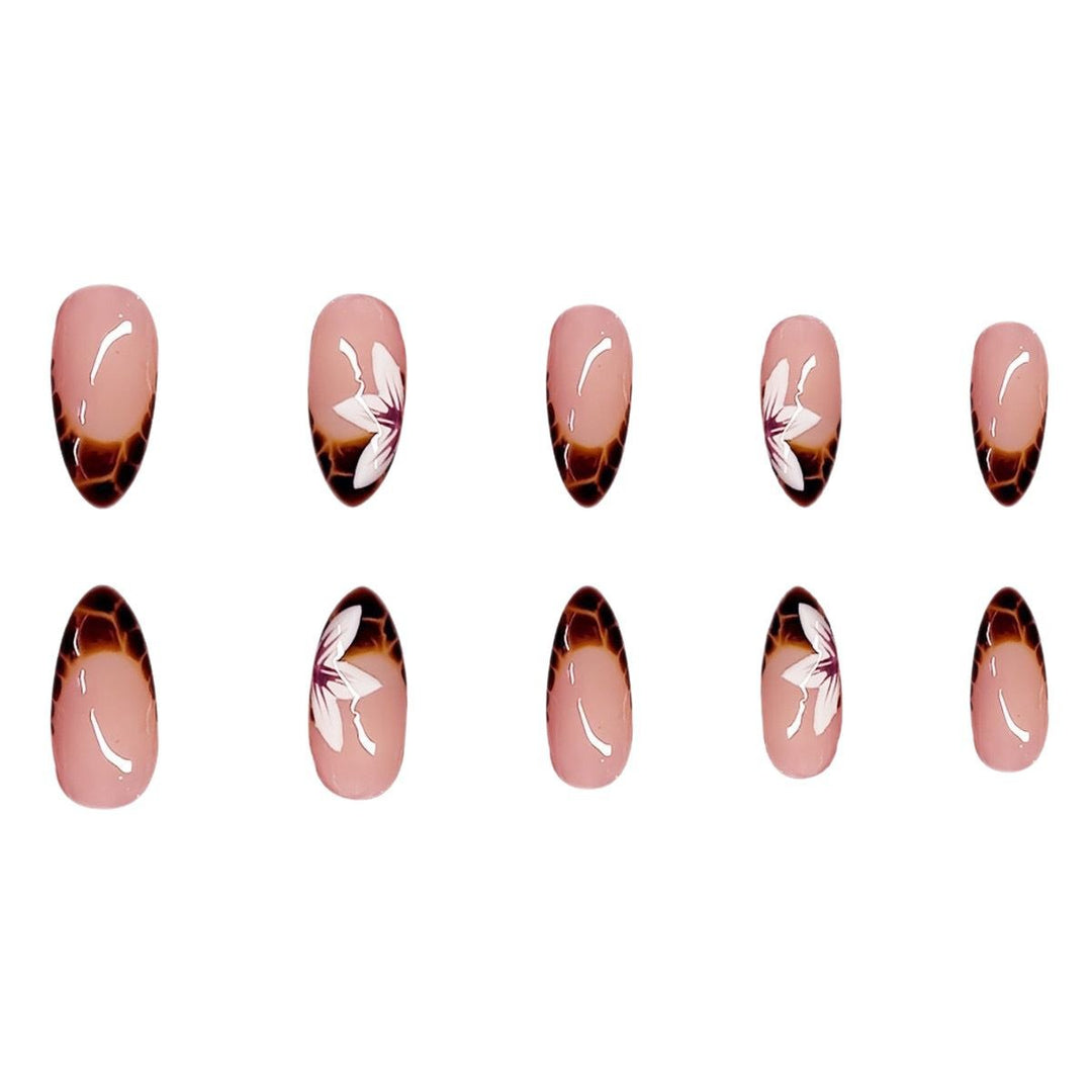 Floral and Geometric Press-On Nail Art Stornfield