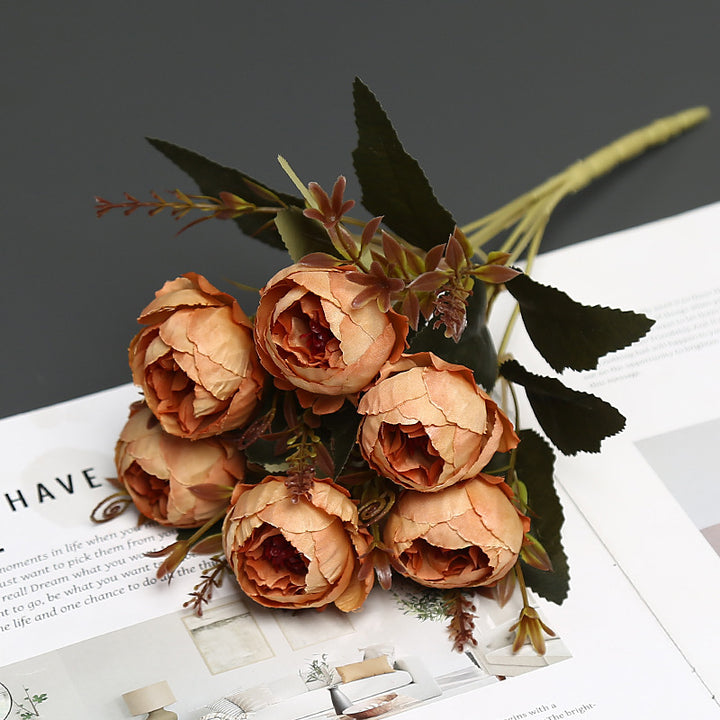Decorative Faux Peony Bouquet for Home Display