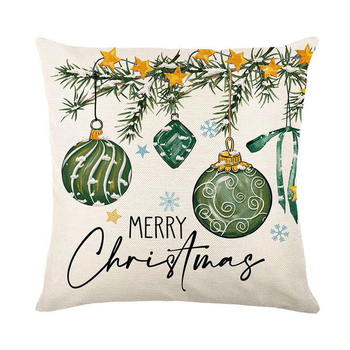 Decorative Snowflake Jacquard Throw Pillow Cover with Metallic Accents