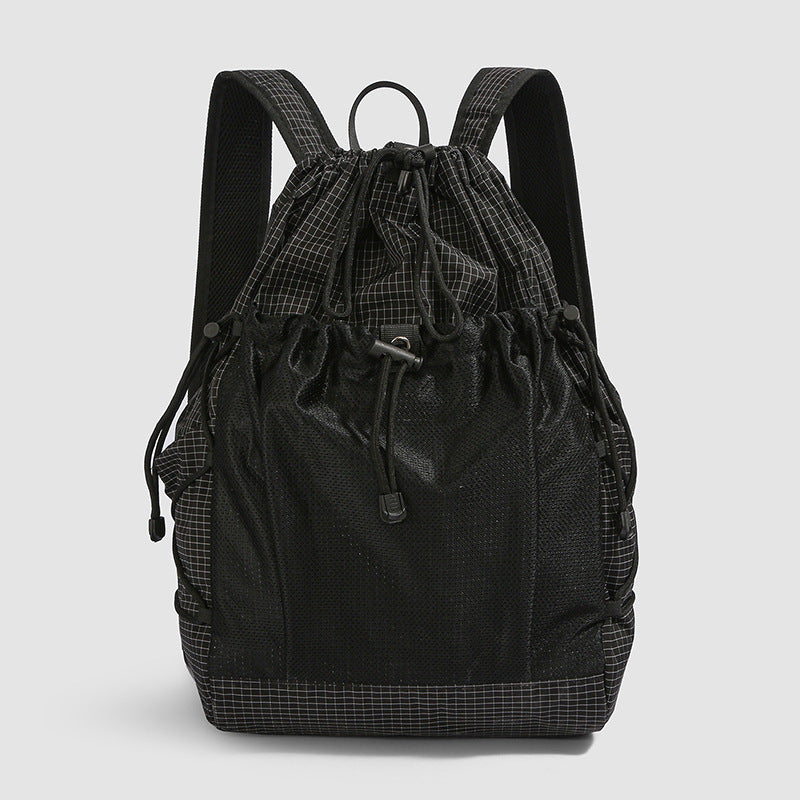Versatile Mesh-Panel Drawstring Backpack Stornfield
