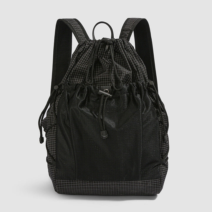 Versatile Mesh-Panel Drawstring Backpack Stornfield