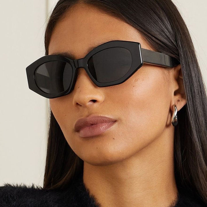 Women's geometric sunglasses with trendy, transparent frame Stornfield