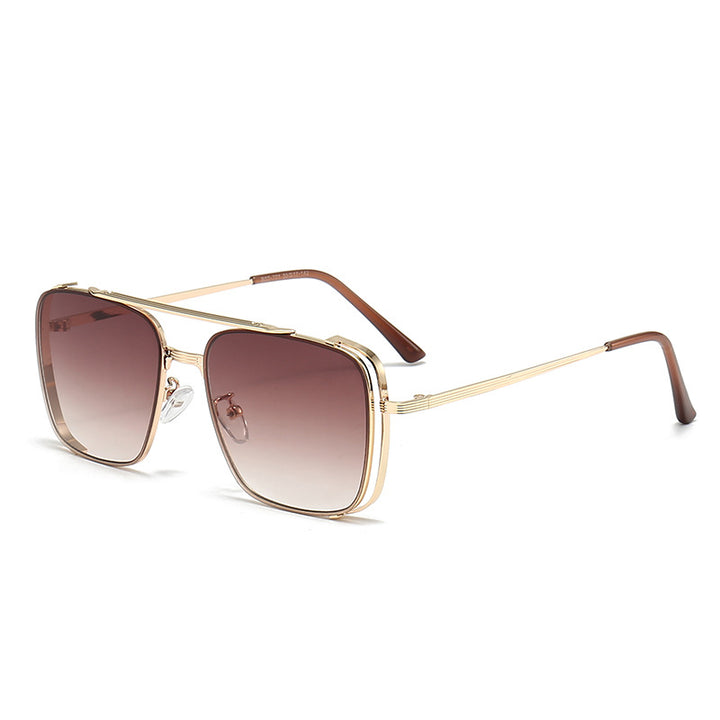Women's fashionable square sunglasses with elegant metal frame Stornfield